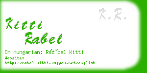 kitti rabel business card